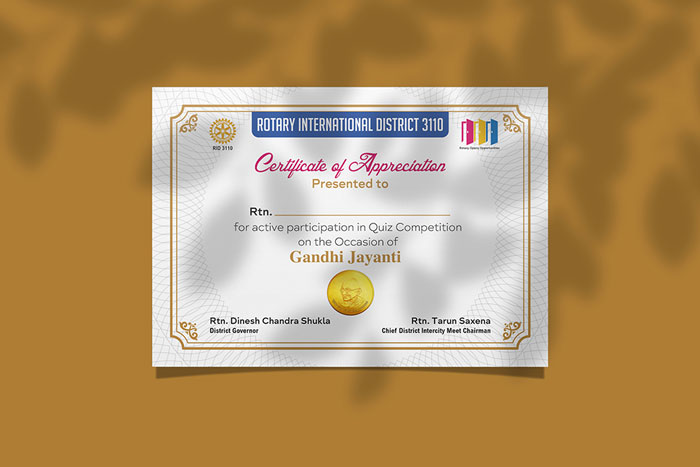 rotary certificate